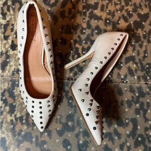 Chic Studded Heels in Cream